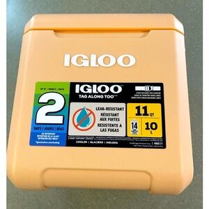 Apricot Peach New 14 Can 11qt Igloo Hard Sided Cooler